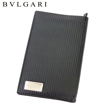 【中古】 【期間限定クーポン】 ブルガリ BVLGARI 長財布 ファスナー付き 財布 ロゴプレート ブラック シルバー 25550 レディース メンズ ユニセックス PVC×レザー サイフ 小物 ブランド 人気 贈り物 迅速発送 男性 女性 兼用 1点物 良品 T17036