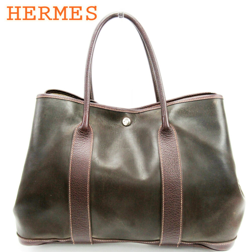 【スプリングセール30％OFF】エルメス トートバッグ バック ワンショルダー ブラウン レザー HERMES 【エルメス】 t17178s 【中古】