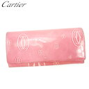 【スプリングセール】カルティエ 長財布 ファスナー付き 長財布 ハッピーバースデー ピンク エナメルレザー Cartier 【カルティエ】 t17218s 【中古】(4)