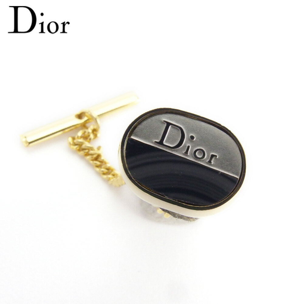 【スプリングセール30％OFF】ディオール ネクタイピン タイピン タイタック ロゴ シルバー ゴールド シルバー＆ゴールド金具 Dior 【ディオール】 t17432s 【中古】