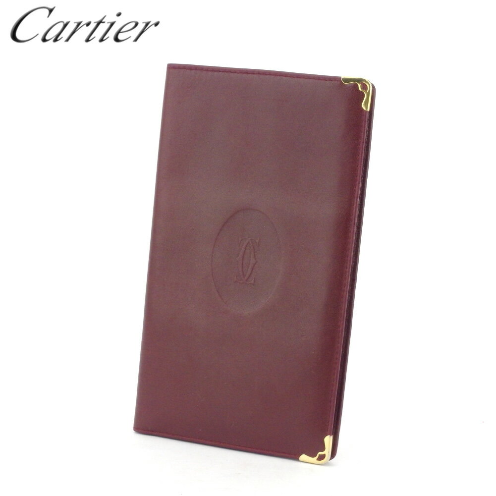 【スプリングセール30％OFF】カルティエ 長札入れ 札入れ マストライン ボルドー ゴールド レザー Cartier 【カルティエ】 t17439s 【中古】