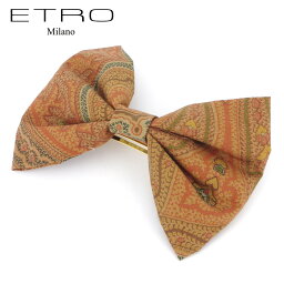 【春の大感謝祭 30％OFF】エトロ バレッタ ヘアアクセサリー リボン ペイズリー ベージュ ブラウン系 ETRO 【エトロ】 T17442 【中古】