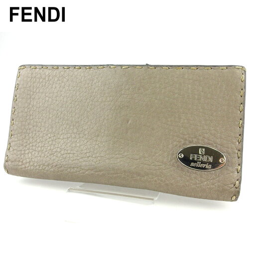 【スプリングセール】フェンディ 長財布 Wホック 財布 レディース メンズ セレリア グレー 灰色 シルバー レザー FENDI 【フェンディ】 E1537 【中古】 【スプリングセール】フェンディ 長財布 Wホック 財布 レディース メンズ セレリア グレー 灰色 シルバー レザー FENDI 【フェンディ】 E1537 【中古】