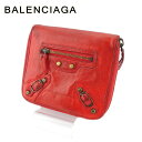 【冬のTHEセール 30%OFF】バレンシアガ 二つ折り ミニ財布 ラウンドファスナー レディース メンズ レッド レザー BALENCIAGA 二つ折りサイフ 財布 サイフ 収納ブランド財布 ユニセックス 小物 【バレンシアガ】 T18475 【中古】