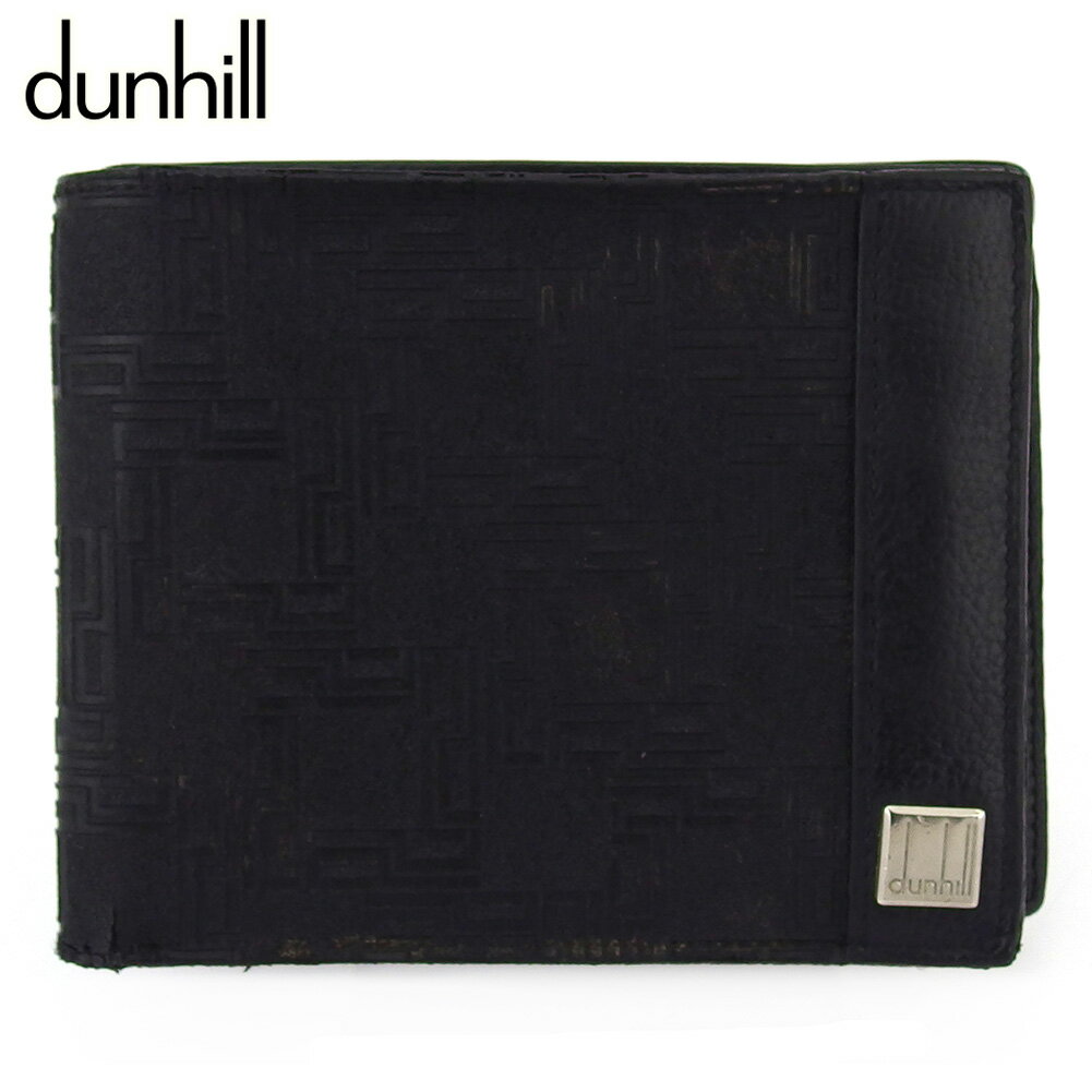 【2100円オフクーポン】 【中古】 ダンヒル dunhill 二つ折り 財布 ミニ財布 ディーエイト D8 メンズ t18677_b ★