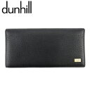 【春の大感謝祭 30％OFF】ダンヒル 長札入れ 札入れ メンズ ロゴプレート コンノート ブラック ゴールド レザー dunhill l3307s 【中古】