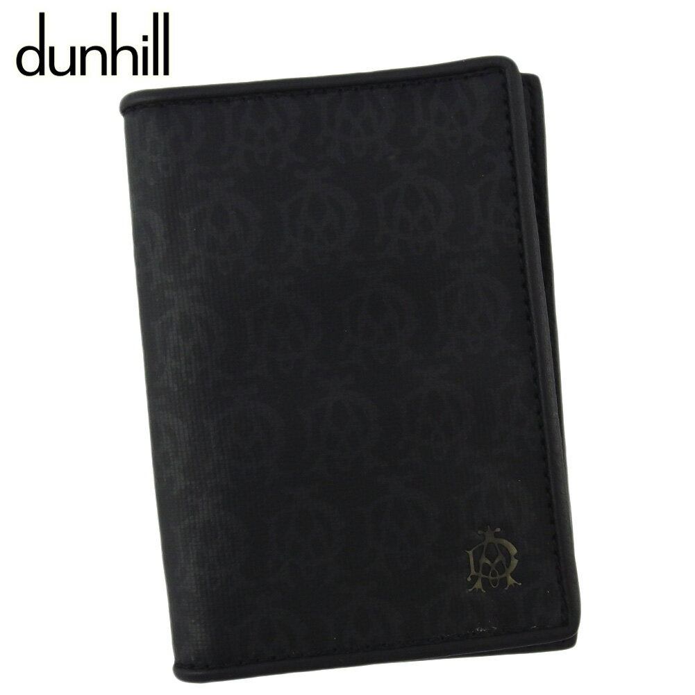 【スプリングセール30％OFF】ダンヒル カードケース 名刺入れ メンズ ウィンザー ブラック PVC×レザー dunhill C3971 【中古】