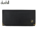 【春の大感謝祭 30％OFF】ダンヒル 長札入れ 札入れ メンズ ロゴプレート ブラック ゴールド レザー dunhill C3980 【中古】