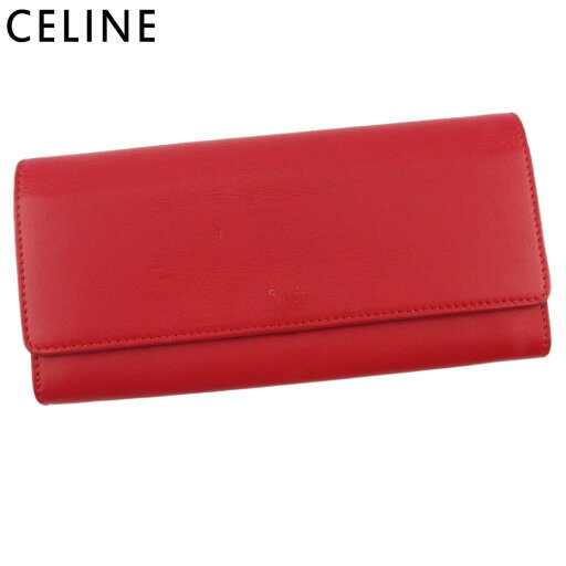 【スプリングセール】セリーヌ 長財布 ファスナー付き 財布 レディース ロゴ レッド ゴールド レザー CELINE T19177 【中古】 【スプリングセール】セリーヌ 長財布 ファスナー付き 財布 レディース ロゴ レッド ゴールド レザー CELINE T19177 【中古】