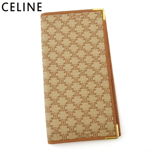 【楽天スーパーSALE40%OFF】セリーヌ 長札入れ 札入れ レディース メンズ マカダム ベージュ ブラウン ゴールド PVC×レザー CELINE T19252 【中古】 【楽天スーパーSALE40%OFF】セリーヌ 長札入れ 札入れ レディース メンズ マカダム ベージュ ブラウン ゴールド PVC×レザー CELINE T19252 【中古】