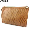 【スプリングセール】セリーヌ クラッチバッグ セカンドバッグ レディース メンズ マカダム ライトブラウン ブラウン レザー CELINE T19593 【中古...