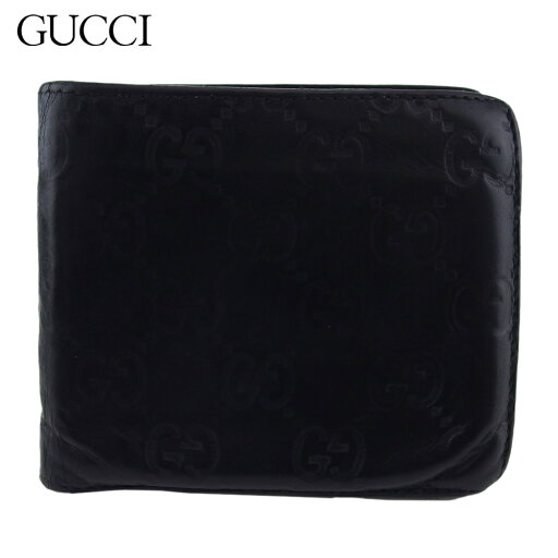 【スプリングセール】グッチ 二つ折り 財布 ミニ財布 メンズ グッチシマ ブラック レザー GUCCI c4137s 【中古】 【スプリングセール】グッチ 二つ折り 財布 ミニ財布 メンズ グッチシマ ブラック レザー GUCCI c4137s 【中古】