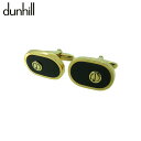 【スプリングセール】ダンヒル カフス カフリンクス メンズ スウィヴル式 dマーク ゴールド ブラック ゴールド金具 dunhill T19887 【中古】