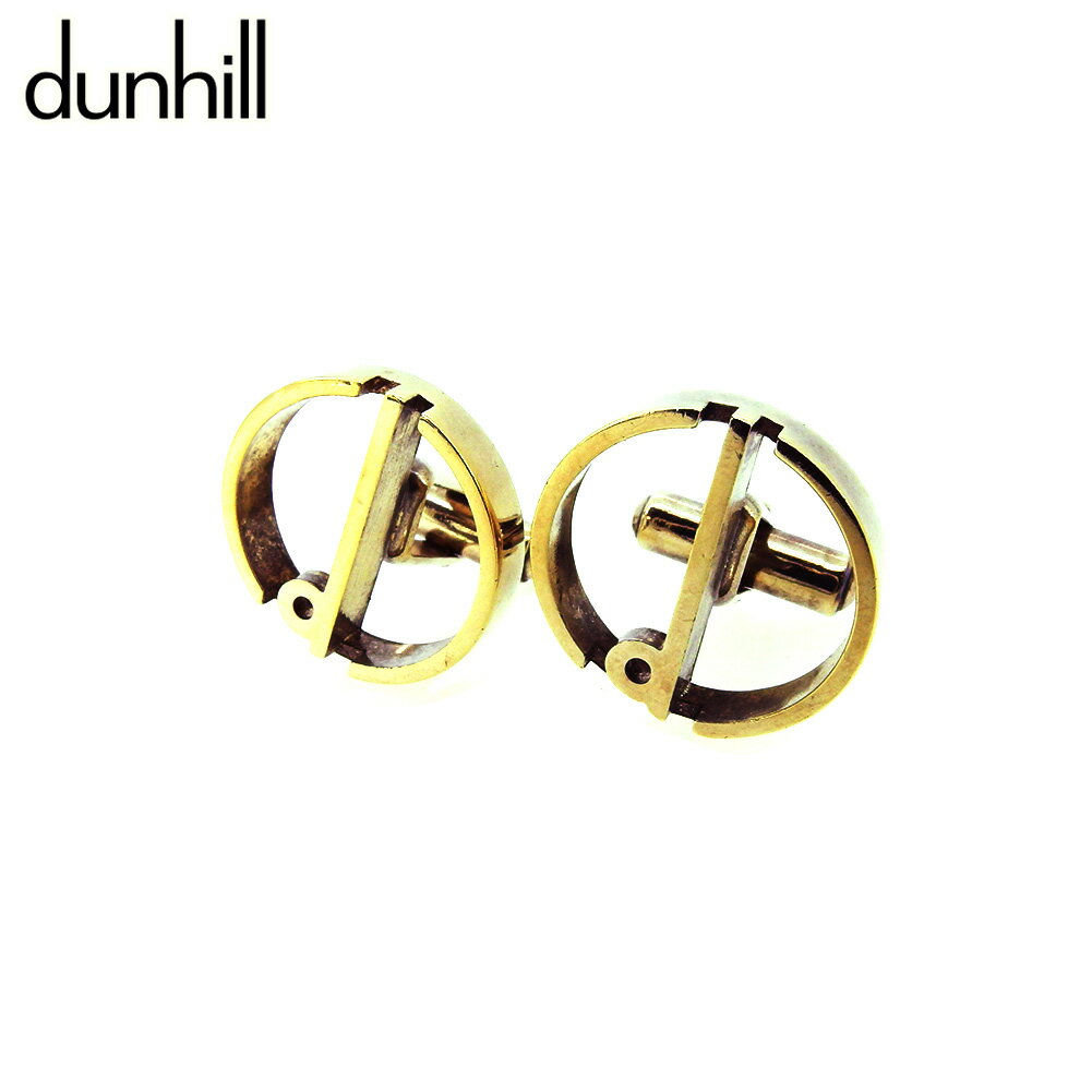 【楽天スーパーSALE 最大50%OFF】【中古】 ダンヒル カフス カフリンクス メンズ スウィヴル式 dマーク ゴールド シルバー925ゴールドメッキ du...