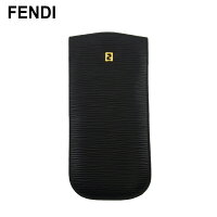 フェンディ メガネケース 眼鏡 ケース レディース メンズ FFマーク ブラック ゴールド レザー FENDI T20675 【中古】