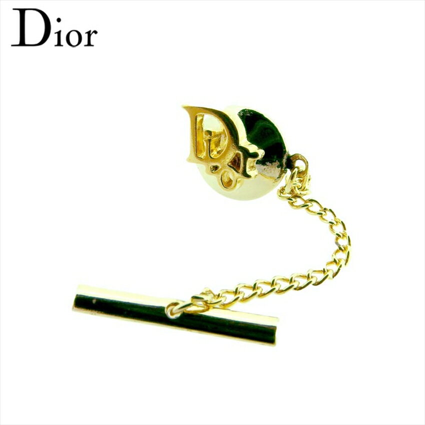 【スプリングセール30％OFF】ディオール タイピン ネクタイピン メンズ タイタック ロゴ ゴールド ゴールドメッキ Dior T20714 【中古】