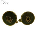 【スプリングセール】ディオール カフス カフリンクス メンズ スウィヴル式 ロゴ ゴールド ゴールド ゴールドメッキ Dior T20812 【中古】
