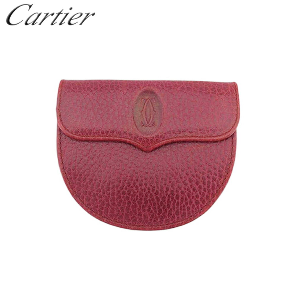 【スプリングセール30％OFF】【中古】 カルティエ コインケース 小銭入れ レディース メンズ マストライン ボルドー レザー Cartier L4072