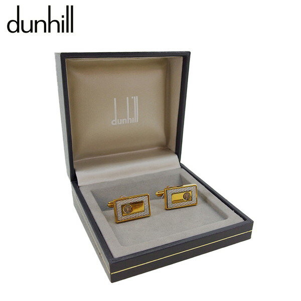 【楽天スーパーSALE 最大50%OFF】【中古】 ダンヒル カフス アクセサリー ゴールド×シルバー ゴールドメッキ dunhill T23677 ブランド ...