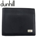 【スプリングセール】【中古】 ダンヒル 二つ折り 財布 小銭入れ ブラック レザー dunhill T23957