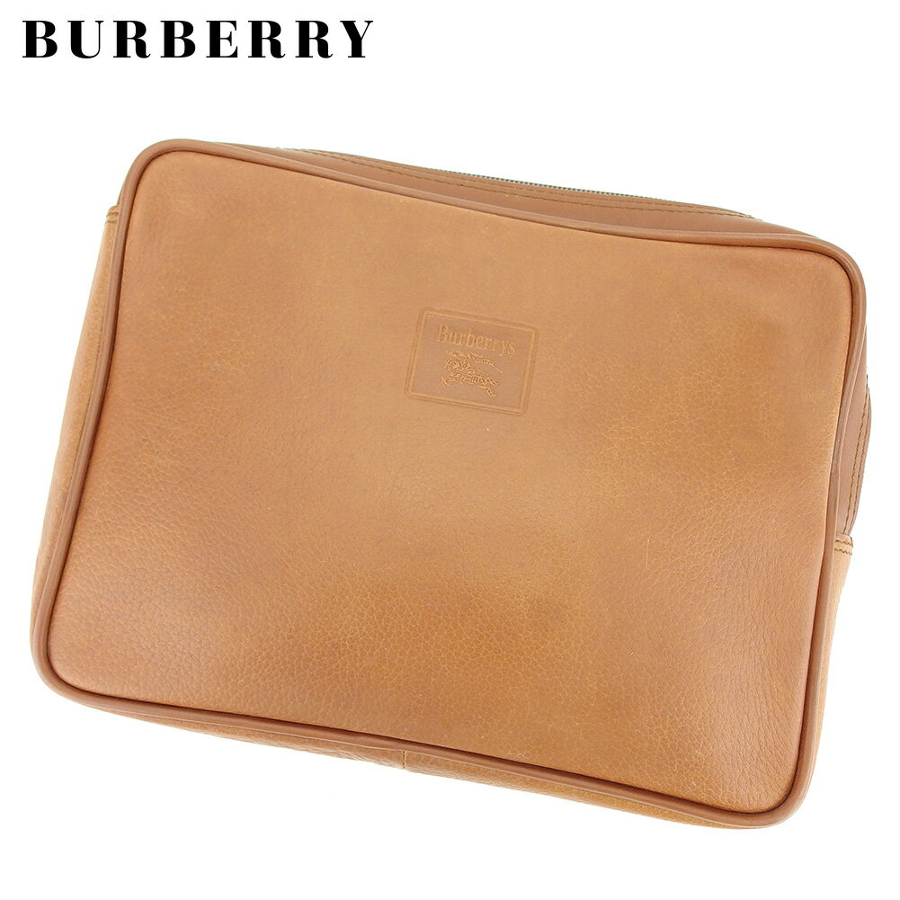 【スプリングセール30％OFF】バーバリー クラッチバッグ バック セカンドバッグ バック ノバチェック ブラウン レザー BURBERRY セカンドバッグ バック ファッション 収納バッグ バック 【バーバリー】 T9716 【中古】