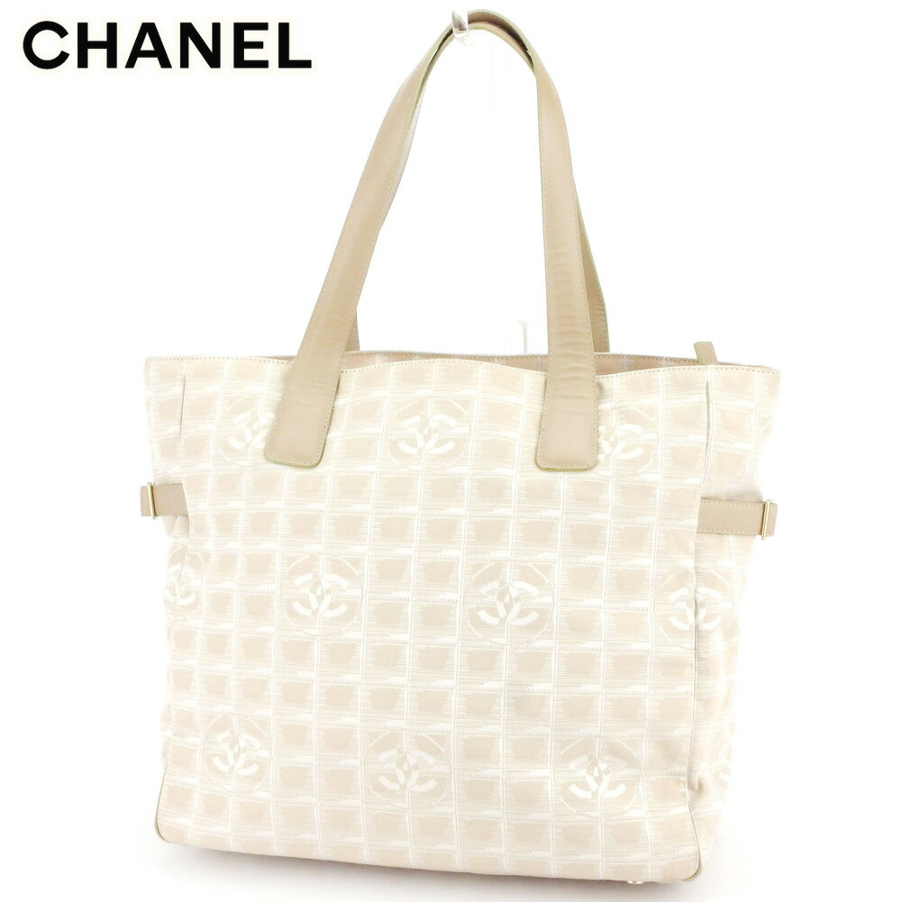 【スプリングセール30％OFF】シャネル CHANEL トートバッグ バック ショルダーバッグ バック ヴィンテージ トートGM ニュートラベルライン レディース メンズ ベージュ ゴールド A15825クリスマス プレゼント バック 収納 兼用 【シャネル】 T9870 【中古】