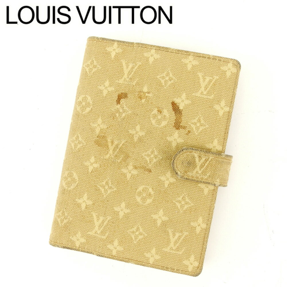 【スプリングセール30％OFF】【送料無料】 【中古】 ルイヴィトン Louis Vuitton 手帳カバー カード入れ×3 レディース アジェンダPM ベージュ 【ルイ・ヴィトン】 C1936