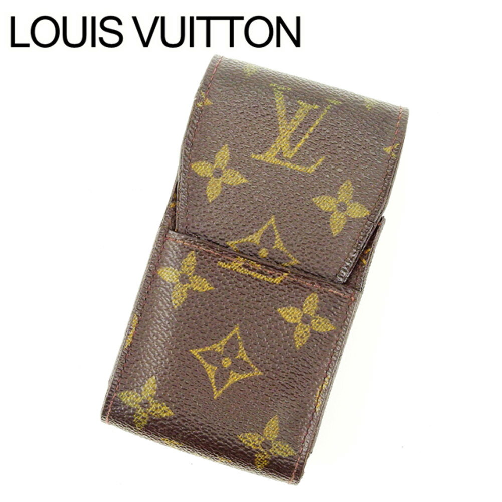 【スプリングセール30％OFF】ルイヴィトン Louis Vuitton シガレットケース タバコケース レディース エテュイシガレット ブラウン モノグラムキャンバス 【ルイ・ヴィトン】 T10791 【中古】