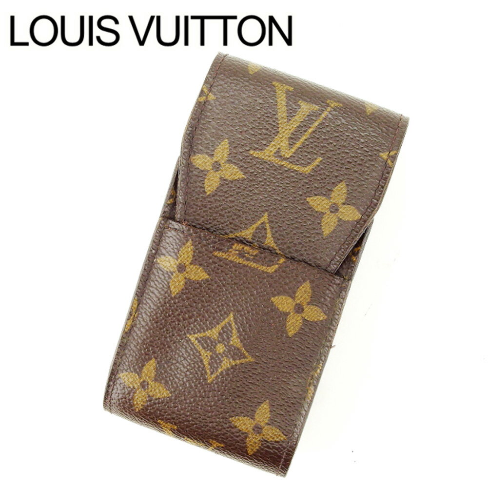 【スプリングセール30％OFF】ルイヴィトン Louis Vuitton シガレットケース タバコケース レディース エテュイシガレット ブラウン モノグラムキャンバス 【ルイ・ヴィトン】 T12845 【中古】