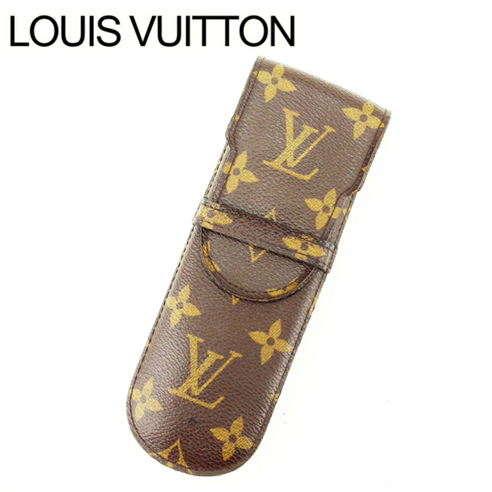 【スプリングセール30％OFF】ルイヴィトン ペンケース 小物入れ エテュイスティロ モノグラム ブラウン PVC×レザ- Louis Vuitton 【ルイ・ヴィトン】 t11172s 【中古】