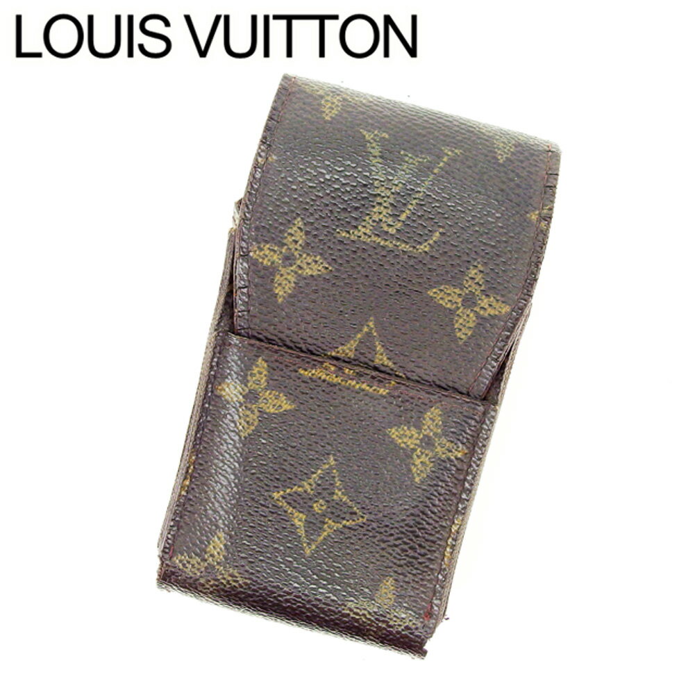 【スプリングセール30％OFF】ルイヴィトン Louis Vuitton シガレットケース タバコケース メンズ可 エテュイシガレット モノグラム M63024 ブラウン PVC×レザー (アス楽対応)(激安 即納) 【ルイ ヴィトン】 T11582 【中古】