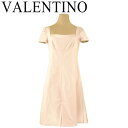 【冬のTHEセール 30%OFF】ヴァレンティノ VALENTINO ワンピース タック入リ ワンピ レディース ♯10サイズ ベージュ コットン 綿 【ヴァレンティノ】 C3671 【中古】