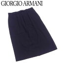 【冬のTHEセール 30%OFF】ジョルジオ アルマーニ GIORGIO ARMANI スカート ロング ボトムス レディース ♯40サイズ ブラック 毛 ウール 【ジョルジオ アルマーニ】 L2913 【中古】