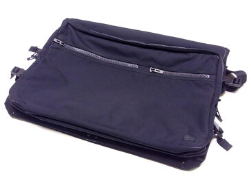【中古】 ポーター ガーメントバッグ バック ガーメントケース 旅行用バッグ バック 2WAY ブラック キャンバス×レザー PORTER 【ポーター】 q571s