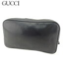 グッチ クラッチバッグ バック セカンドバッグ バック オールドグッチ ダブルG ブラック ゴールド レザー GUCCI セカンドバッグ バック ファッション 収納バッグ バック 人気 迅速発送 在庫処分 男性 女性 良品 秋 【グッチ】 t7728s 【中古】