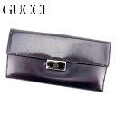 【春の大感謝祭 30％OFF】グッチ GUCCI 長財布 Wホック レディース メンズ ブラック レザー 良品 秋 【グッチ】 e1306s 【中古】