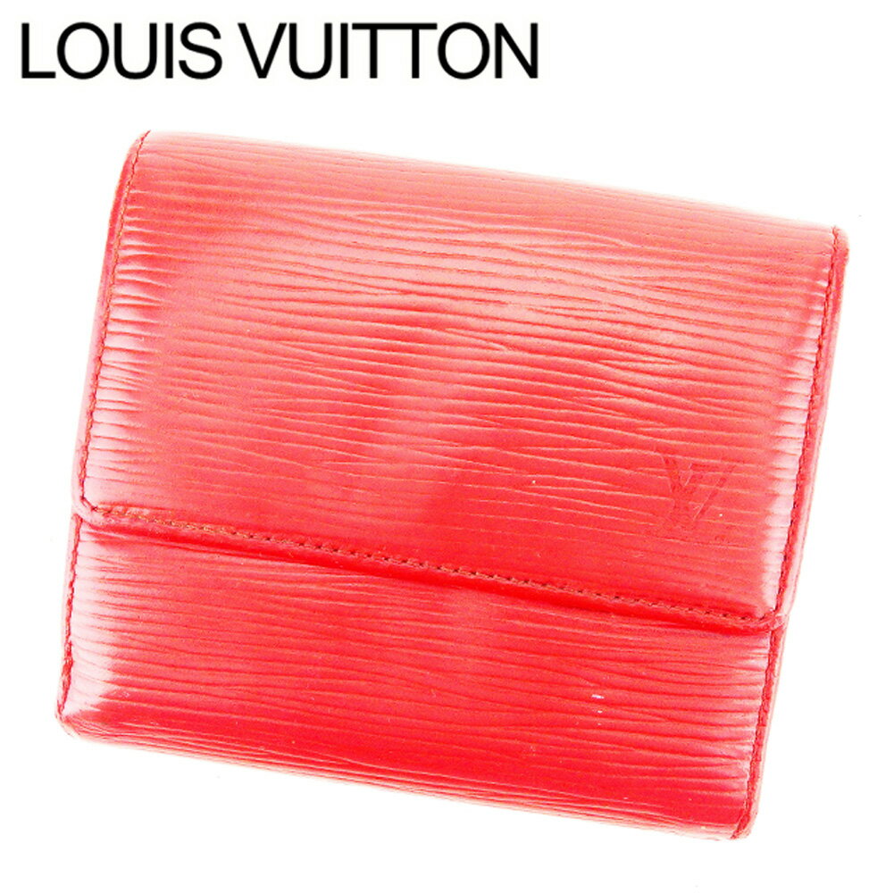 【スプリングセール】ルイ ヴィトン Wホック財布 三つ折り ポルトモネビエカルトクレディ エピ レッド レザ- LOUIS VUITTON 【ルイ・ヴィトン】 e1311s 【中古】