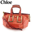 【冬のTHEセール 30%OFF】クロエ 2WAY ショルダーバッグ バック ハンドバッグ バック エテル オレンジ ゴールド レザー Chloe 【クロエ..