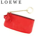 【春の大感謝祭 30％OFF】ロエベ LOEWE コインケース ケース キーケース レディース タッセル付き レッド ゴールド ナッパレザー 【ロエベ】 T8243 【中古】