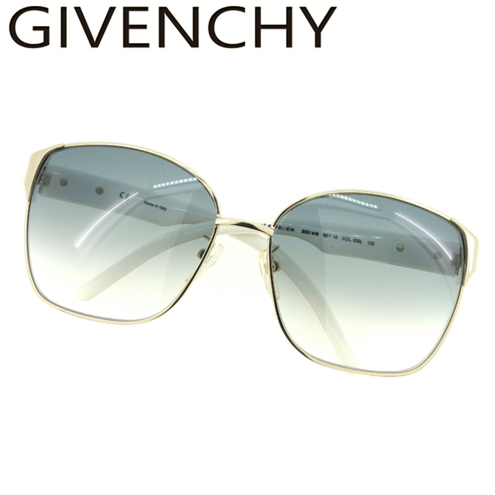 【スプリングセール30％OFF】ジバンシィ GIVENCHY サングラス アイウエア レディース メンズ ゴールド ホワイト 白 ネイビー E1370 ! 【中古】