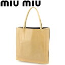 【スプリングセール30％OFF】ミュウミュウ トートバッグ バック ハンドバッグ バック ベージュ レザー miumiu バック 収納 ファッションバッグ バック 手持ちバッグ バック 【ミュウミュウ】 T8931 【中古】