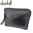 【スプリングセール】ダンヒル クラッチバッグ バック セカンドバッグ バック ブラック キャンバス×レザー dunhill 【ダンヒル】 q506s 【中古】