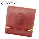 【スプリングセール30％OFF】カルティエ コインケース ケース 小銭入れ マストライン ボルドー レザー Cartier 【カルティエ】 q544s 【中古】