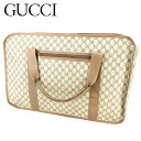 【春の大感謝祭 30％OFF】グッチ ボディバッグ バック 旅行用バッグ バック GG柄 ベージュ PVC×レザー Gucci バック コンパクト ハンズフリーバッグ バック 収納 【グッチ】 T8758 【中古】