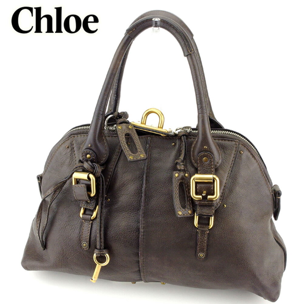 【冬のTHEセール 30%OFF】クロエ ボストンバッグ バック ワンショルダー パティントン ブラウン レザー Chloe バック 収納 旅行バッグ ..