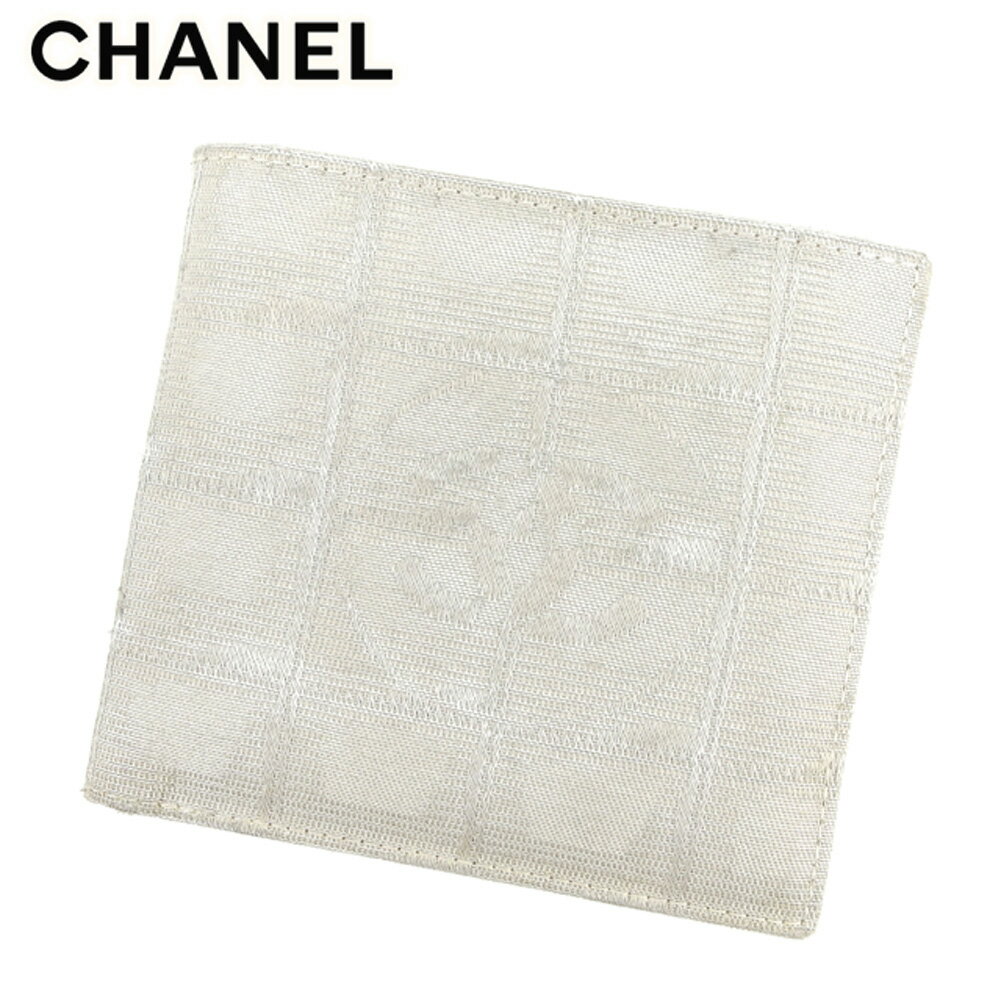 【スプリングセール30％OFF】シャネル 二つ折り 財布 ニュートラベルライン シルバー レザー CHANEL 【シャネル】 t8790s 【中古】