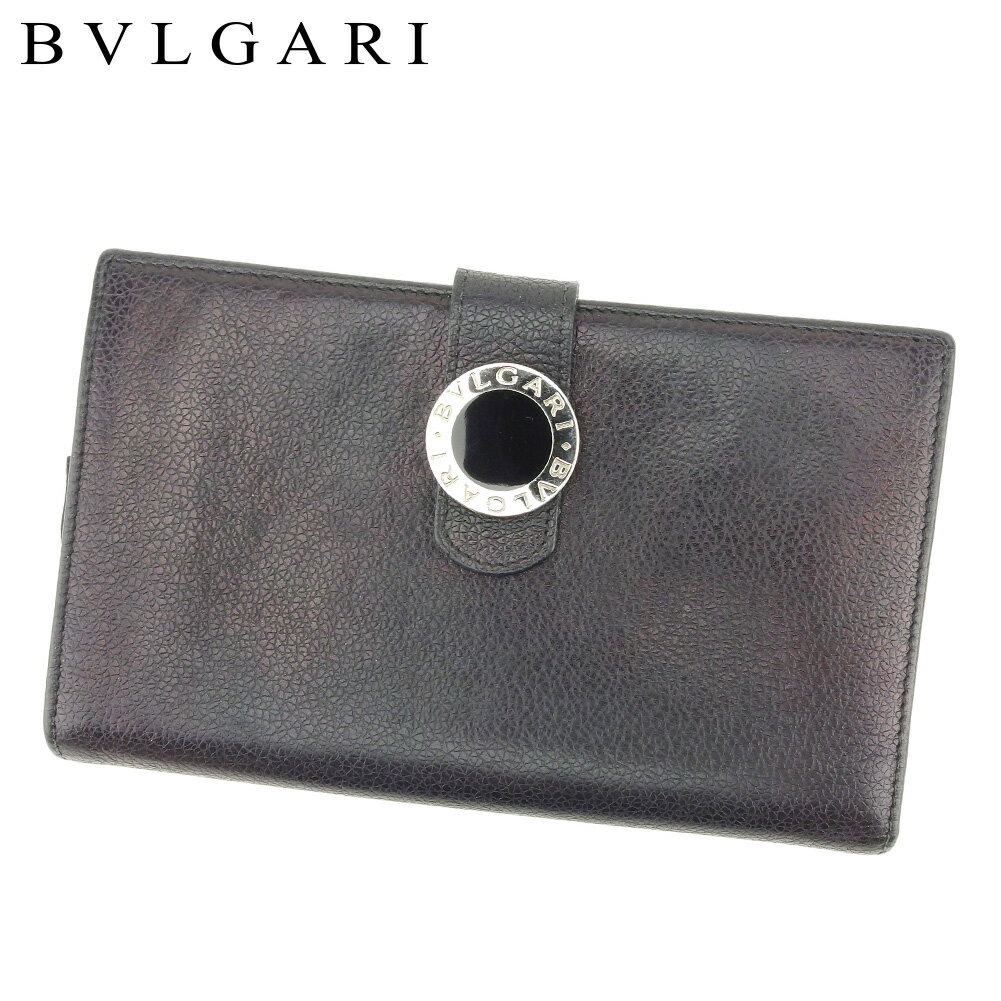 【スプリングセール30％OFF】ブルガリ 長財布 ラウンドファスナー ブルガリブルガリ ブラック レザー BVLGARI 長サイフ サイフ 収納ブランド財布 ユニセックス 小物 【ブルガリ】 T8998 【中古】