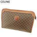 【スプリングセール】セリーヌ クラッチバッグ バック セカンドバッグ バック マカダム ブラウン PVC×レザー Celine セカンドバッグ バック ファッシ...