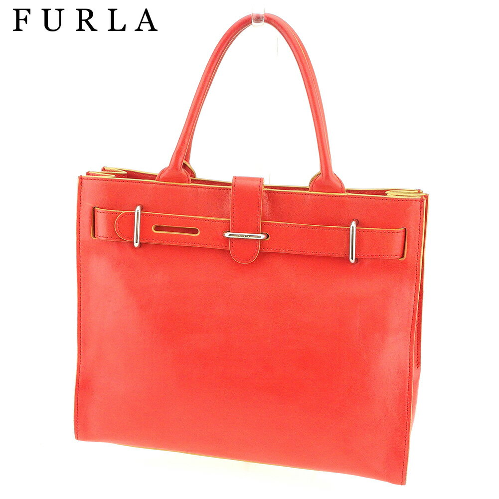 【スプリングセール30％OFF】フルラ ハンドバッグ バック バッグ バック レッド レザー FURLA バック 手持ちバッグ バック ファッションバッグ バック 収納 【フルラ】 P842 【中古】