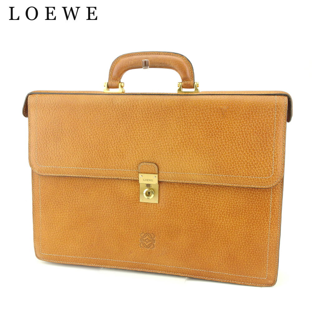 【スプリングセール30％OFF】ロエベ ビジネスバッグ バック ハンドバッグ バック アナグラム レザー LOEWE 【ロエベ】 t9060s 【中古】